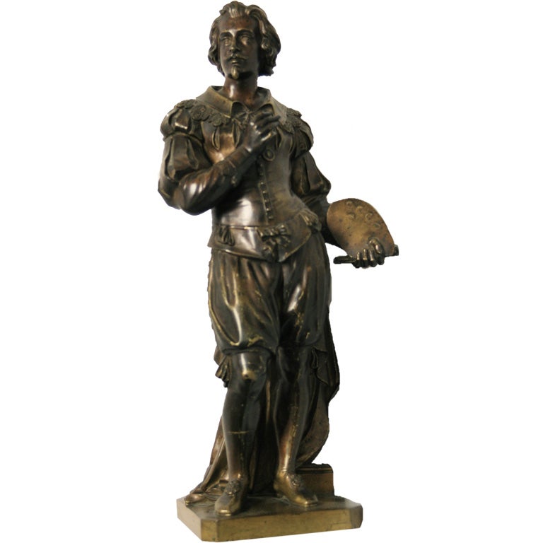 Guillaume Geefs Bronze Sculpture of Peter Paul Rubens, 1842