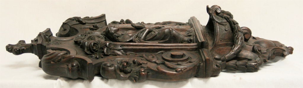 Mahogany Carving of St. Cecila, Italian, Late 17th Century For Sale 6