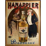 Antique Albert Guillaume French Art Nouveau Liqueur Hannapier Poster