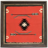 Navajo Miniature Saddle Blanket, Woven Marino Wool, 1890-1910