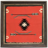 Navajo Miniature Saddle Blanket, Woven Marino Wool, 1890-1910