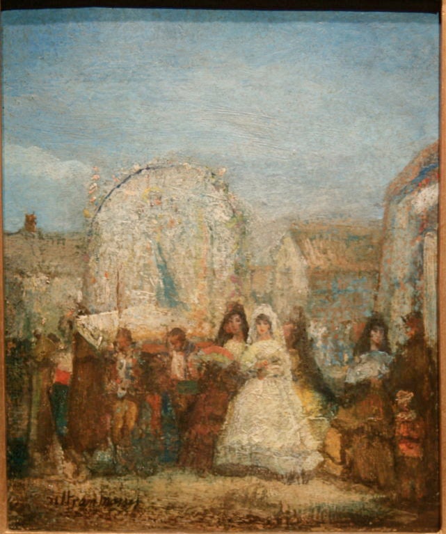 Federico Beltran-Masses Oil Painting of Spanish Wedding