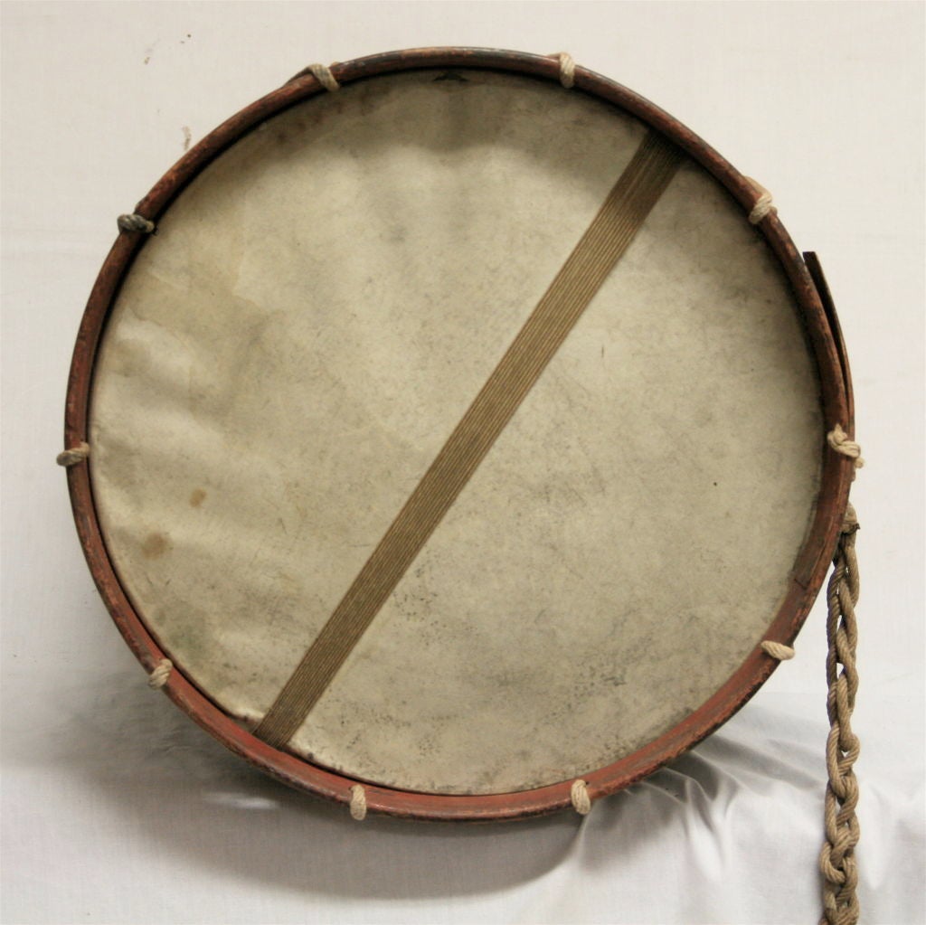 American Civil War Field Drum with Photo of Drummer & Period Drum Sticks