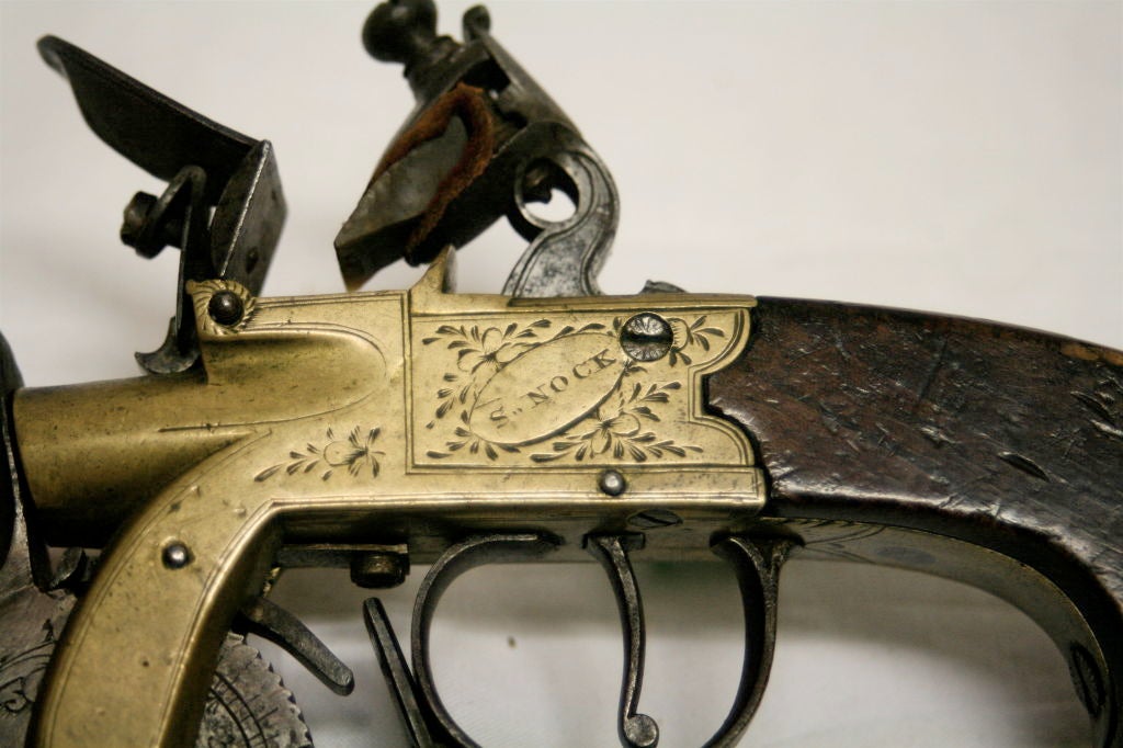 English Antique Eprouvette, Flint Lock Black Gun Powder Tester, London