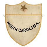 North Carolina Delegate Shield from 19th C Political Convention