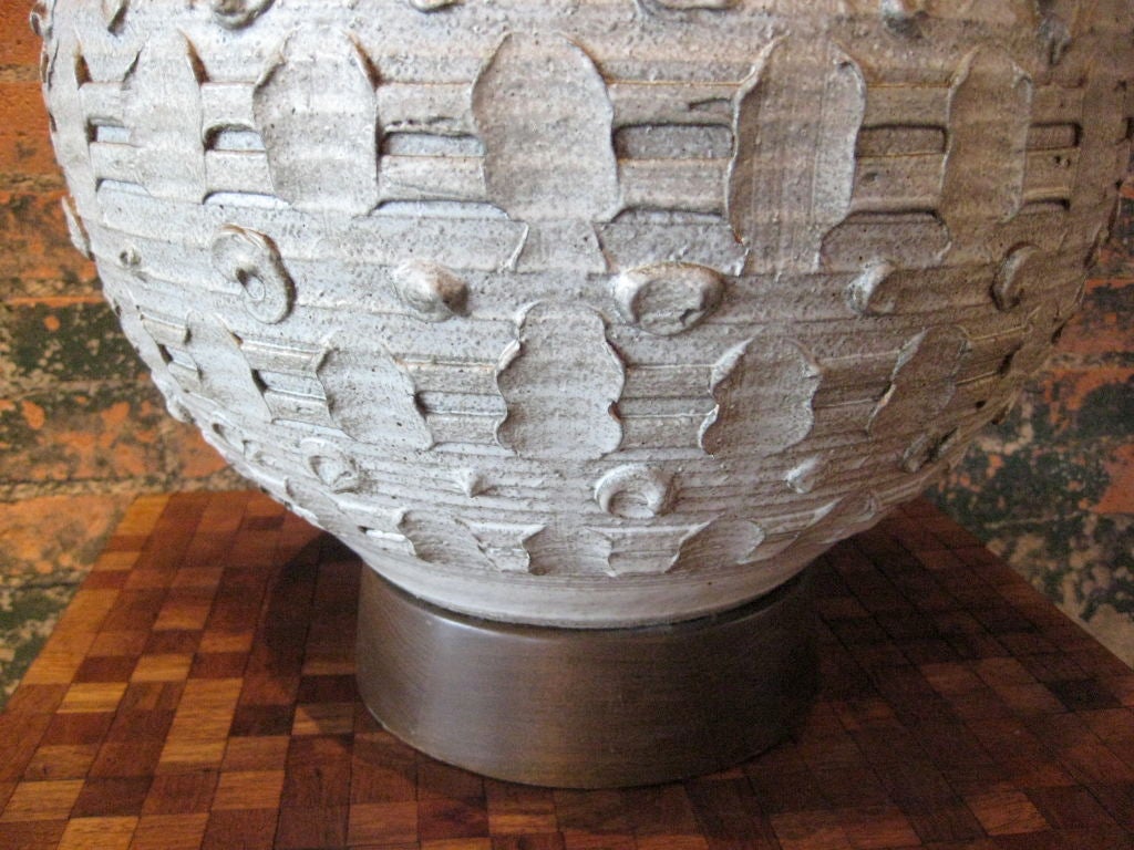American California studio pottery lamp
