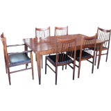 Beautifully grained rosewood dining set by Arne Vodder