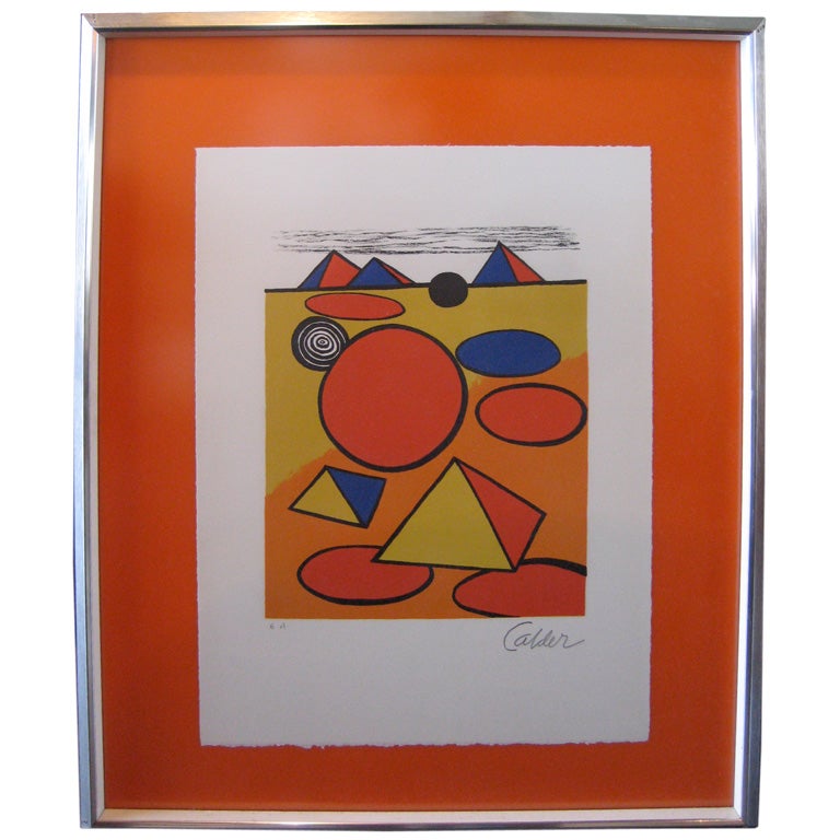 Alexander Calder pencil signed artist proof print