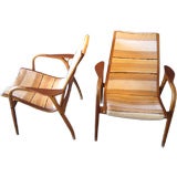 Pair of lounge chairs by Yngve Ekstrom