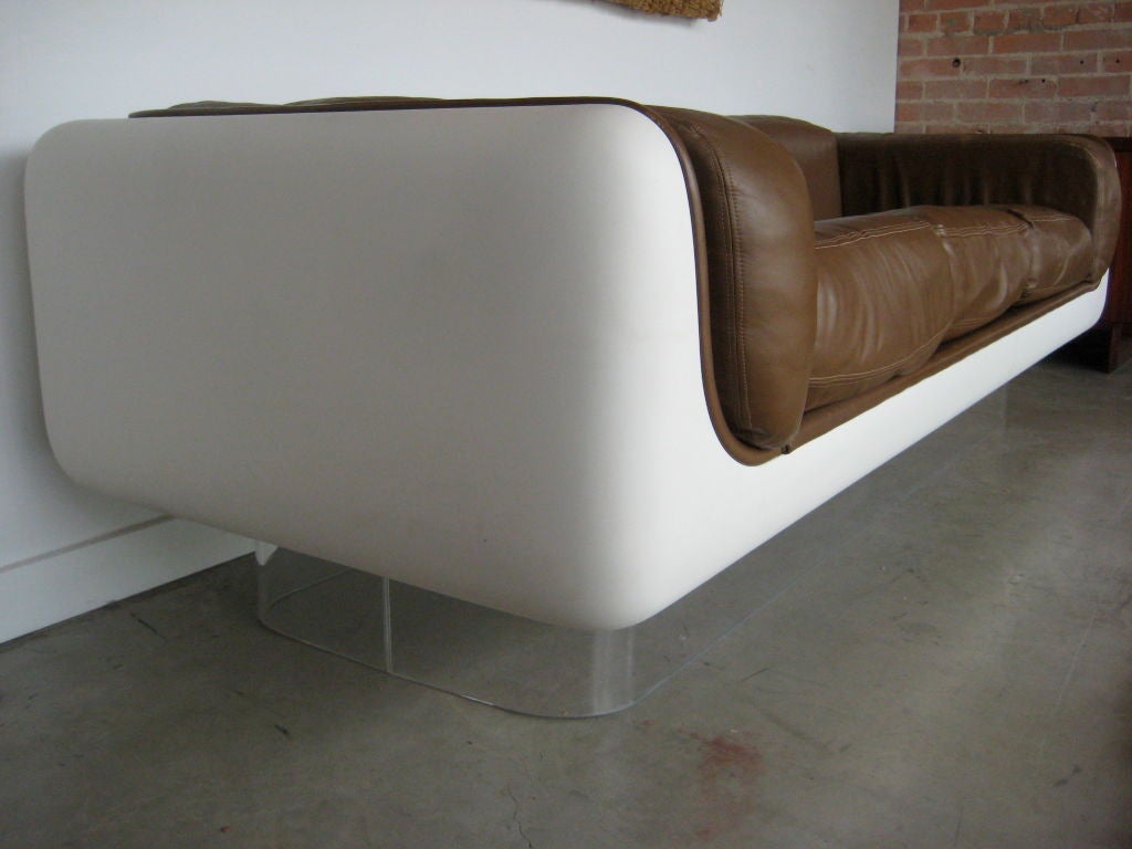 warren leather sofa