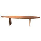 Walnut surfboard table by T.H. Robsjohn-Gibbings