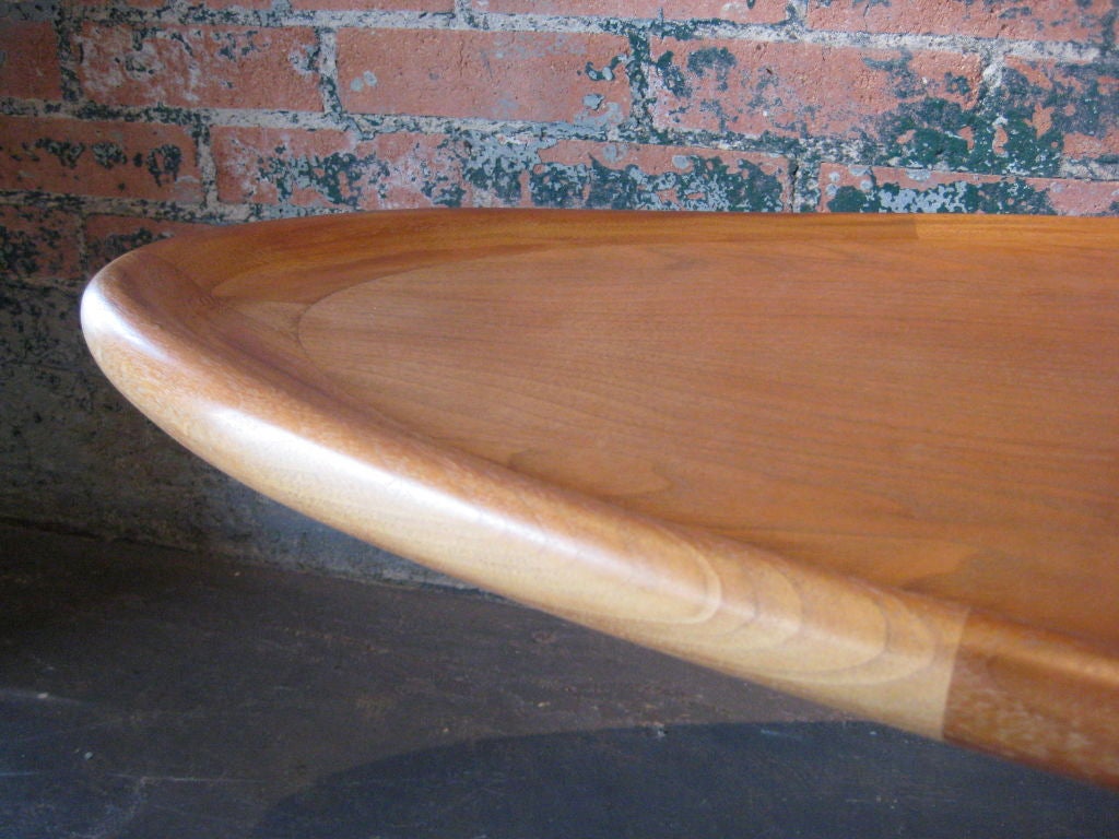 American Walnut surfboard table by T.H. Robsjohn-Gibbings