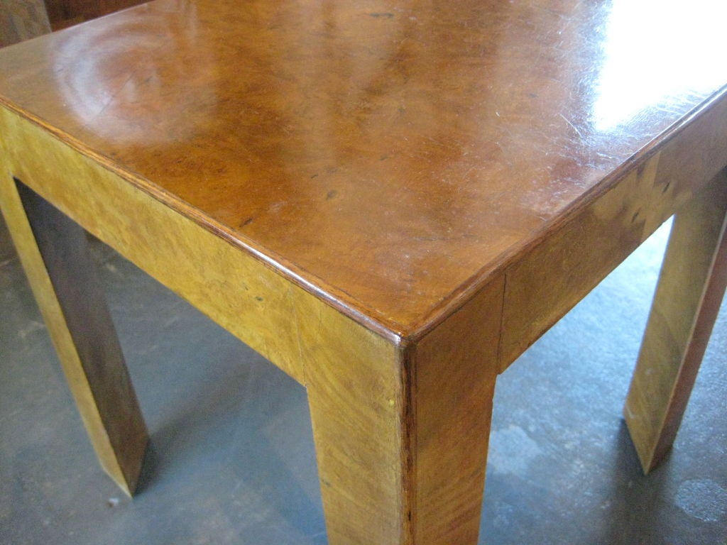 Mid-20th Century Small Italian Burl wood parsons table
