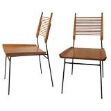 Set of eight maple and iron dining chairs by Paul McCobb