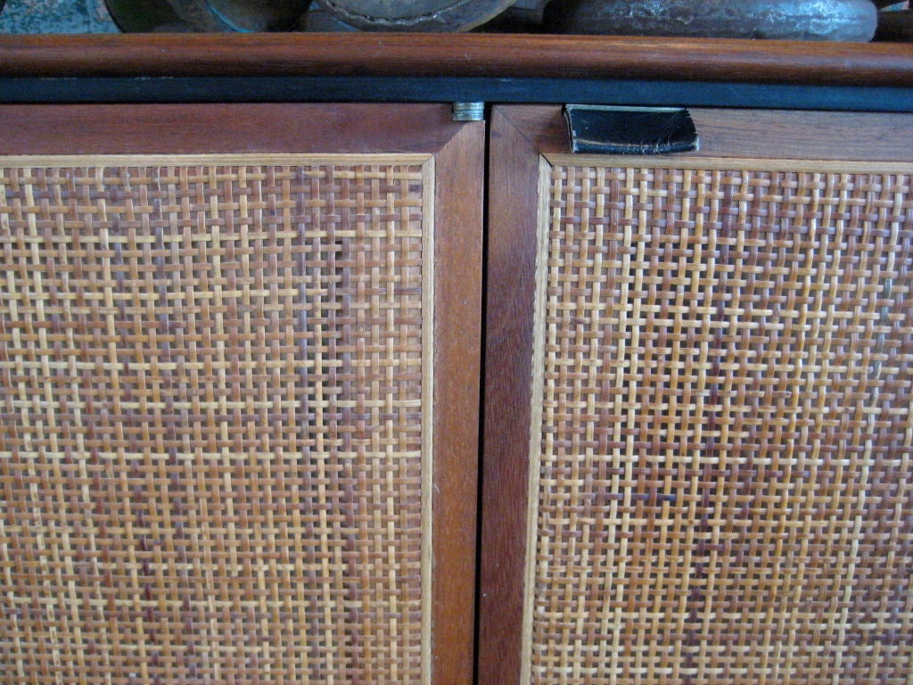 walnut credenza with caned doors 2