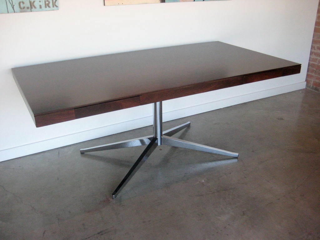 Rosewood partners desk by Florence Knoll