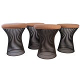 Bronze stools designed by Warren Platner