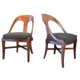 Pair of Maple shell back chairs