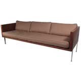 Teak framed sofa designed by Harvey Probber