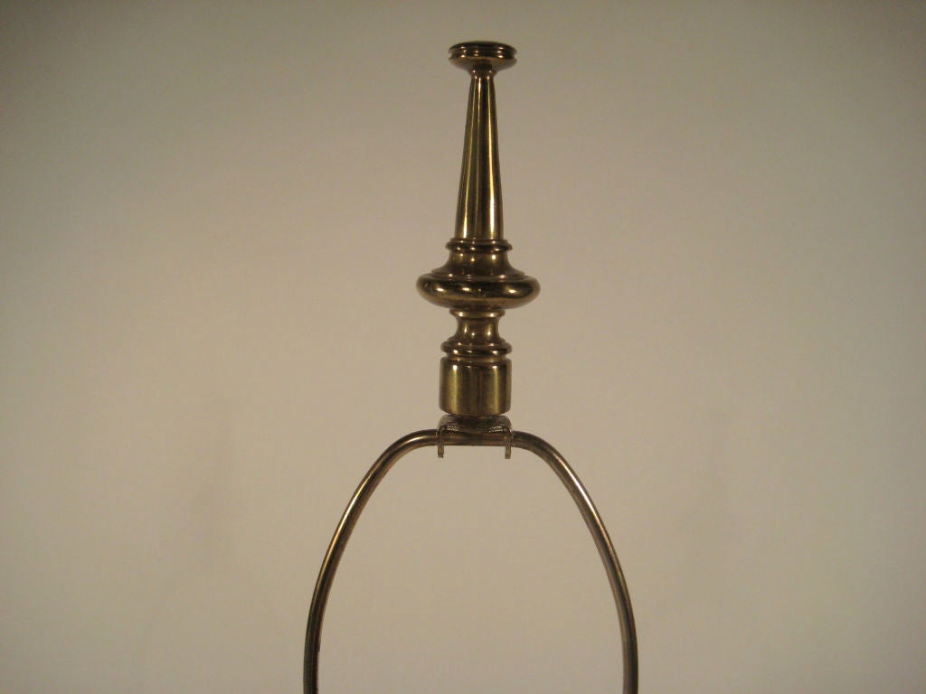 pair of ceramic and bronze lamps by Stiffel
