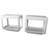 Pair of lacquered tables attributed to Karl Springer Pair of lacquered tables attributed to Karl Springer