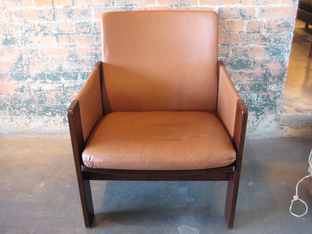 Pair of rosewood 917 chairs by Tobia Scarpa for Cassina.