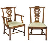 Set of Ten English George III Mahogany Dining Chairs