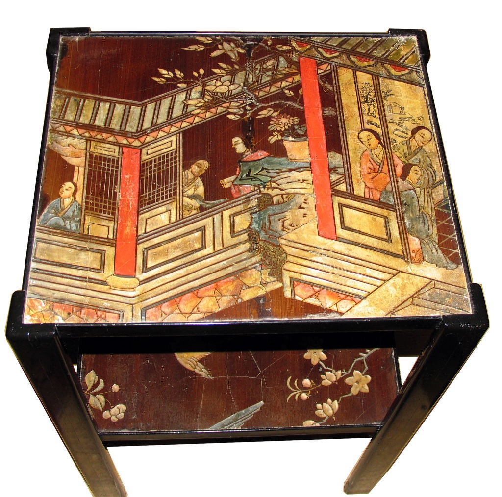 Pair of Continental Coromandel Occasional Tables