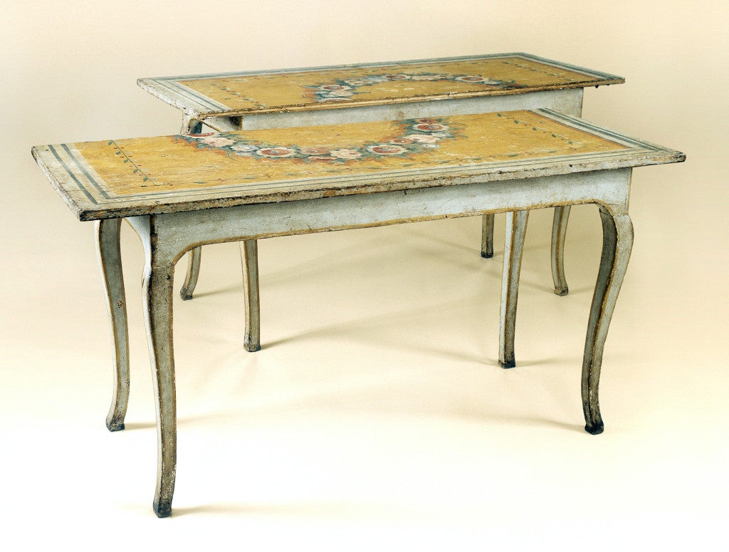 Pair of Rare Italian Painted Console Tables