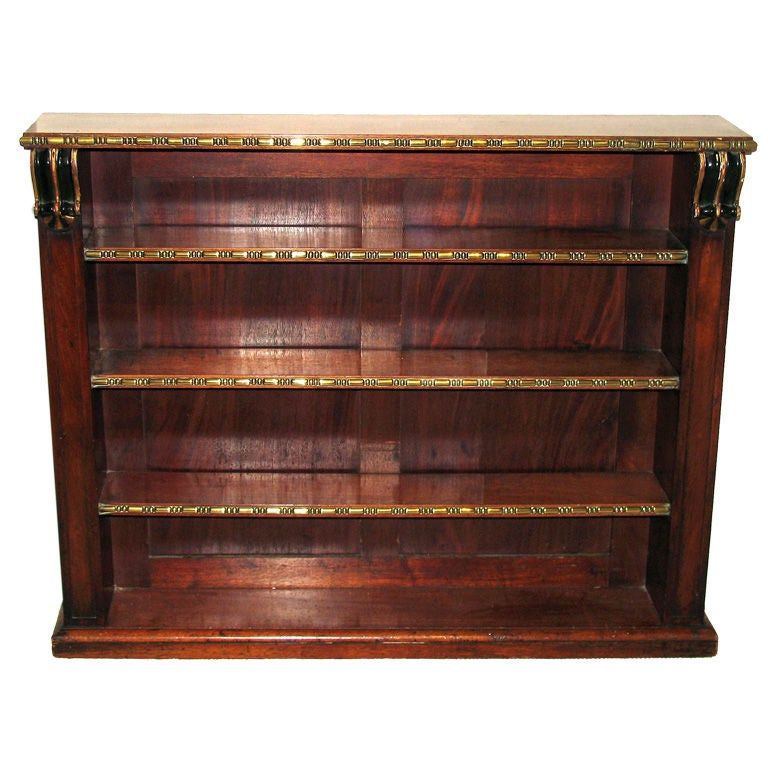 English William IV Mahogany Low Bookcase For Sale