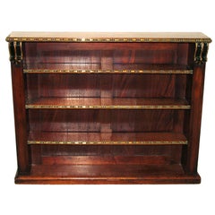 Antique English William IV Mahogany Low Bookcase