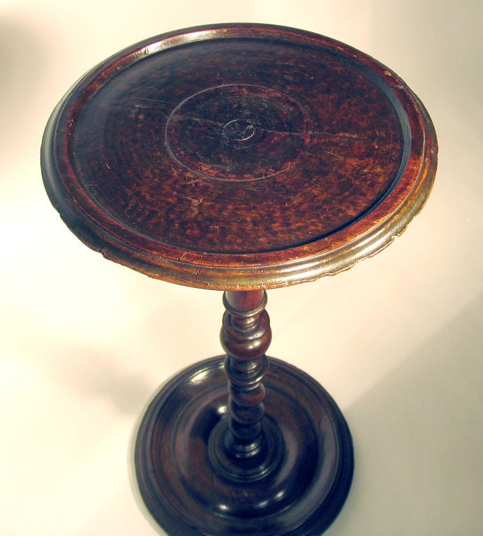 French Walnut Sellette (candle stand)