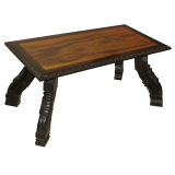 Rare Anglo-Indian Calamander Wood & Ebony Low Table