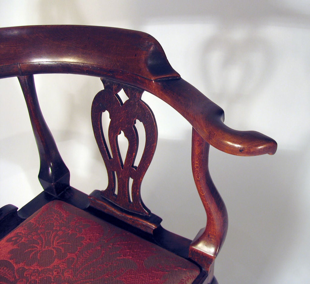 English Fruitwood & Elm Corner Chair