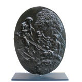 Oval Bronze Relief in the Rococo Style