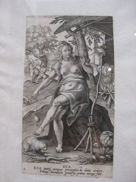 20 engravings by Jan II or Adrien Collaert after drawings by Maarten de Vos, Antwerp (1532-1603); Published in Antwerp by Phillip Galle (1537-1612)<br />
Maarten de Vos was born in Antwerp and first studied painting under his father Pieter de Vos