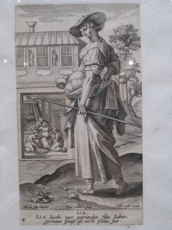Set of 20 Engravings of Celebrated Women of the Old Testament In Good Condition For Sale In Los Angeles, CA