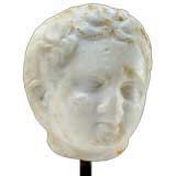 Roman Marble Head of a Young Boy, or possibly Eros