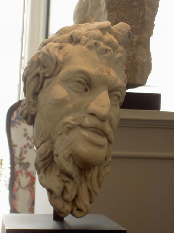Roman Marble Head of Pan