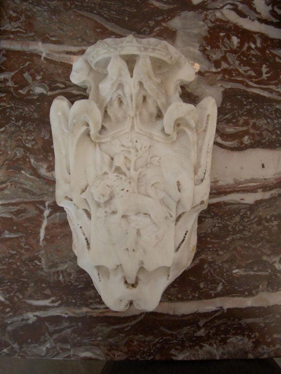 Two Italian 16th century Marble Heraldic Relief Plaques