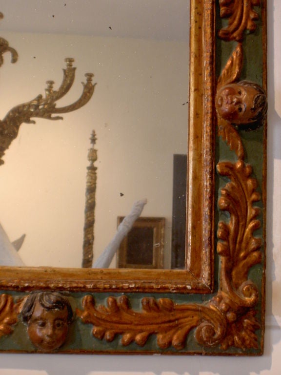 Rare 18th century Spanish Papier Mache Wall Mirror