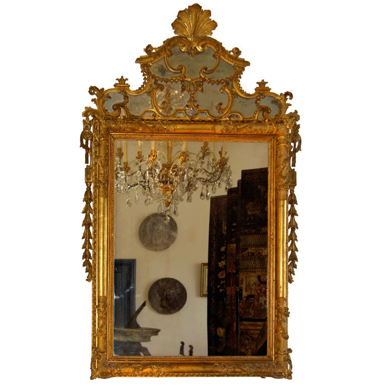 An 18th century Venetian Wall Mirror For Sale