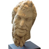 Roman Marble Head of Pan