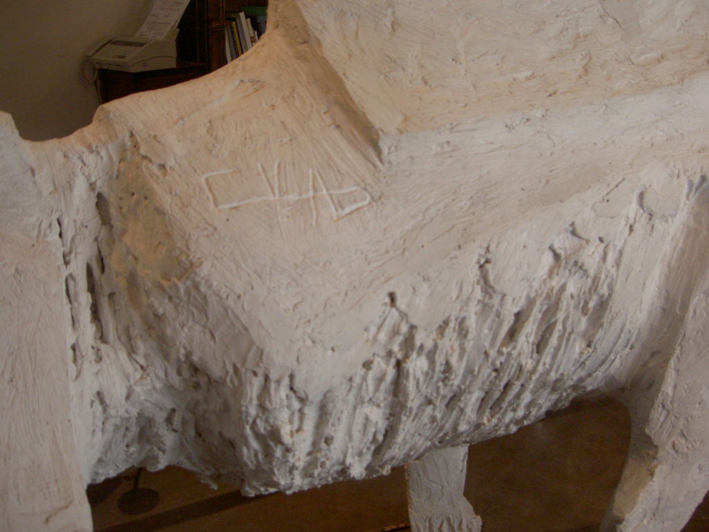 20th Century Over Life-Size Plaster Bison For Sale
