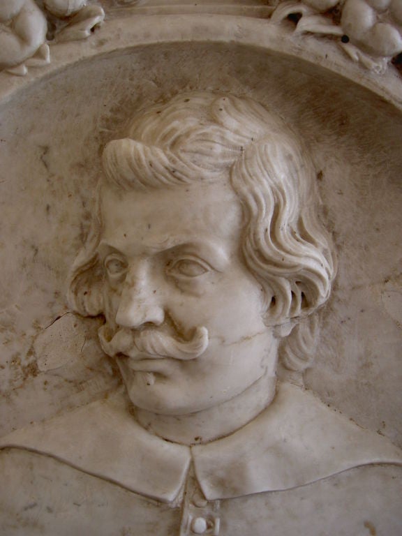 A Southern Italian Architectural Marble Relief Carving In Good Condition For Sale In Los Angeles, CA
