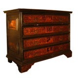 Antique 17th century Northern Italian Inlaid Writing Commode