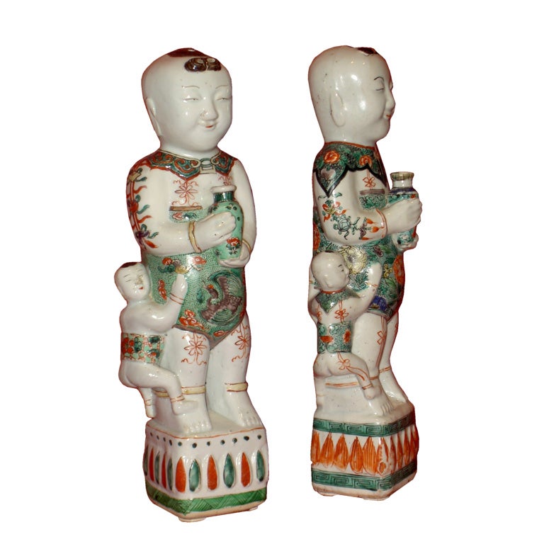 Two Late 17th century Chinese Export Joss Stick Holders For Sale