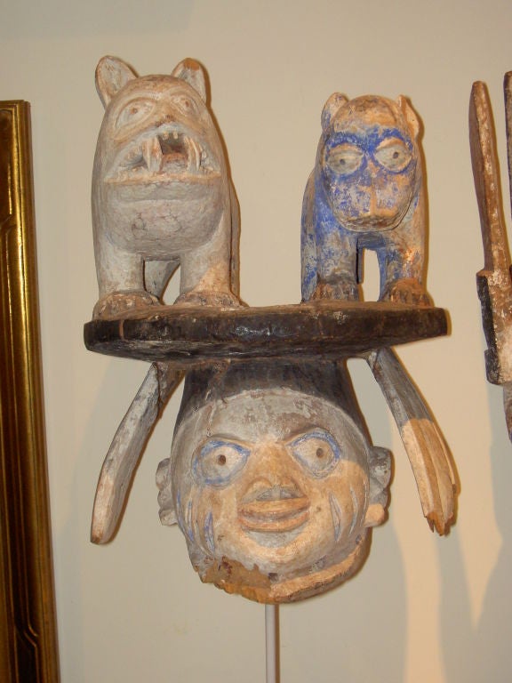 Two Gelede Tribe Festival Masks