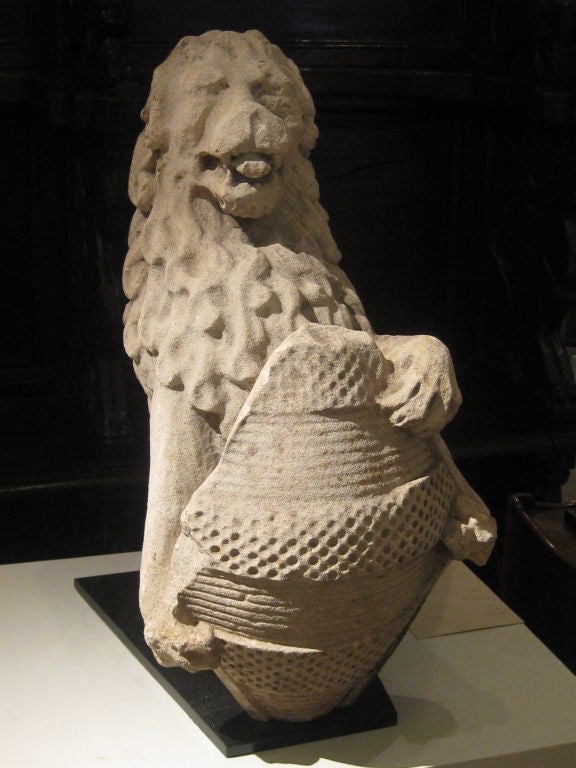 16th century Spanish Stone Heraldic Lion