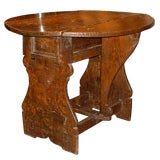 Antique Early Alpinische Drop-Leaf Table, 17th century